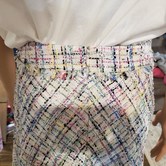 Worthington Sz 4 Pastel Tweed Midi Skirt Size 4 Lined Back Zip Easter Spring - Picture 5 of 11